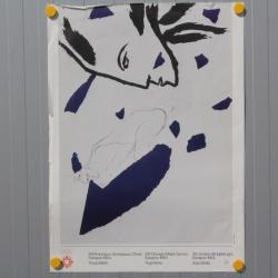 Affiche XIVe Jeux Olympiques hiver Sarajevo 1984 Mimmo PALADINO