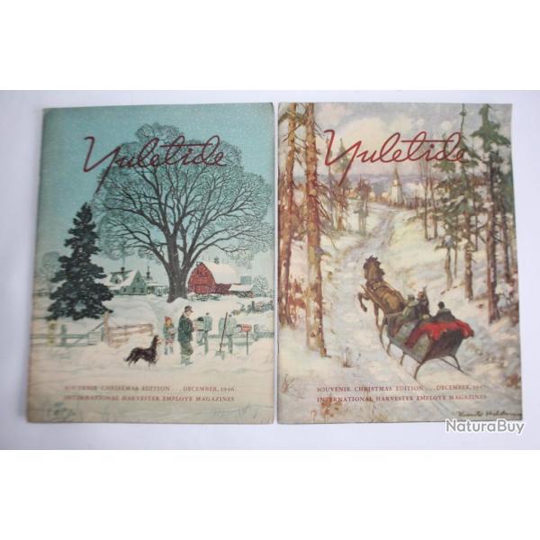 Revues Yuletilde Christmas No�l 1946 et 1947 Harvester employe