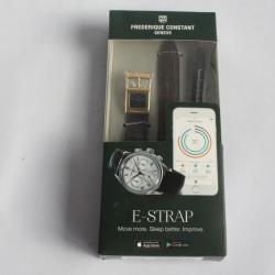 FREDERIQUE CONSTANT Bracelet connect&eacute; e-Strap cuir marron fonc&eacute; 20 mm