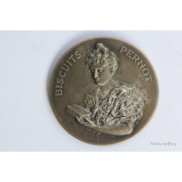 Petit miroir de sac publicitaire Biscuits Pernot