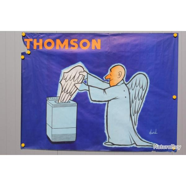 Affiche publicitaire lithographi�e THOMSON Machine � laver Chaval