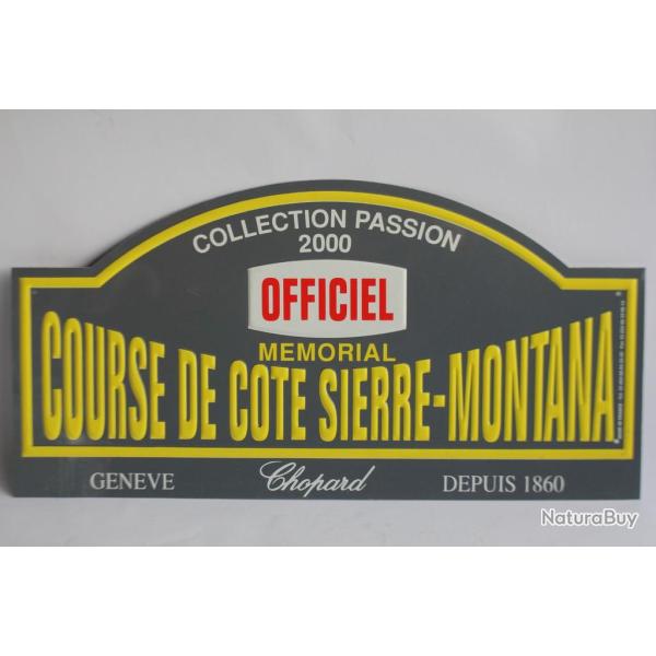 Plaque m�morial Course de c�te Sierre-Montana 2000 montres Chopard