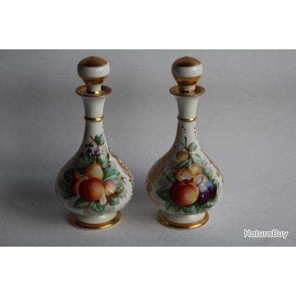 Paire flacons porcelaine Napol�on III