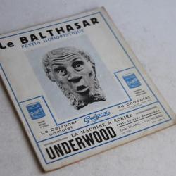 Almanach Balthasar Festin humoristique 1926 Lausanne Suisse