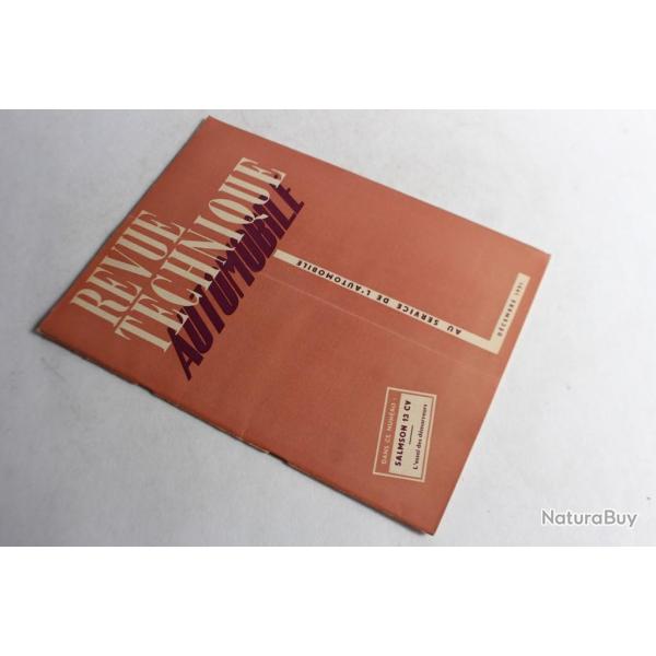 Revue Technique Automobile 1951 N68 Salmson 13 CV