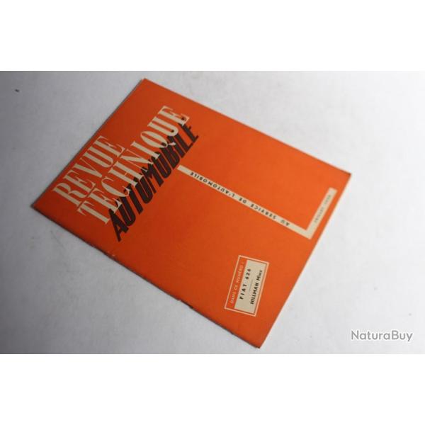 Revue Technique Automobile 1950 N51 Fiat 626 / Hillman Minx