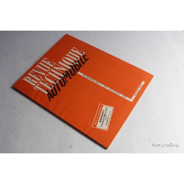 Revue Technique Automobile 1954 N99 Renault  moteurs 568 et 572