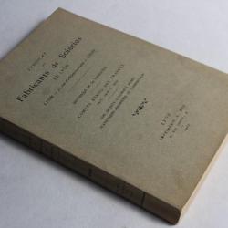Syndicat des fabricants de Soie Lyon Historique Compte rendu 1920