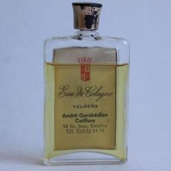 Flacon d'eau de cologne Velours de André Garabédian Coiffure vintage