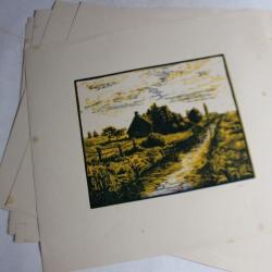 HEILBRONNER Yvonne Portfolio Les Rives 6 Bois gravés couleurs 1930