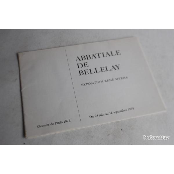 Liste prix Exposition Ren MYRHA Abbatiale de Bellelay 1978