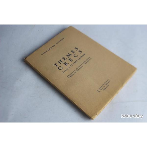 Alexandre Guinle envoi ddicace Thmes grecs N1 1950