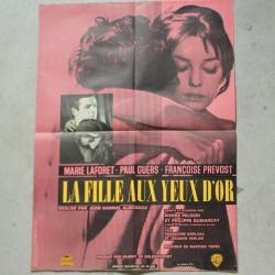 Affiche film La fille aux yeux d'or 1961 cinéma