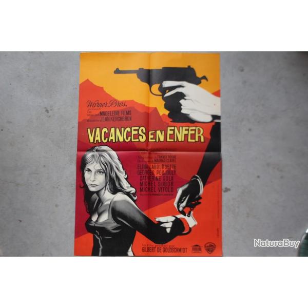 Affiche film Vacances en enfer 1961 cinma