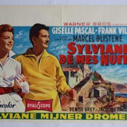 Affiche film Sylviane de mes nuits 1957 cinéma