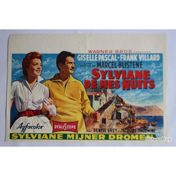 Affiche film Sylviane de mes nuits 1957 cinma
