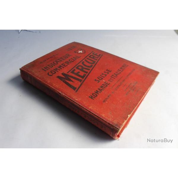 Annuel 1918 Indicateur commercial Mercure Suisse romande italienne