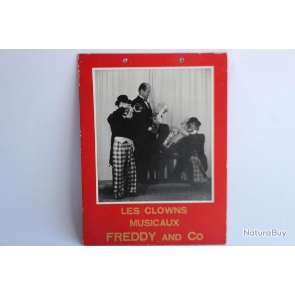 Affiche cirque Les Clowns musicaux Freddy and Co