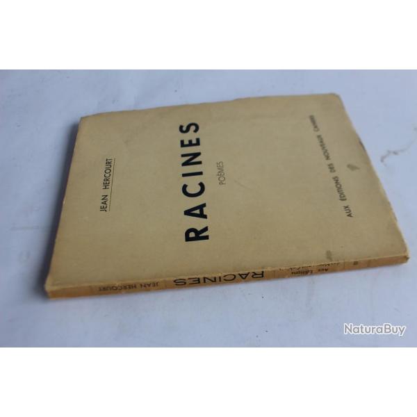 Jean HERCOURT envoi ddicace Racines Pomes 1940
