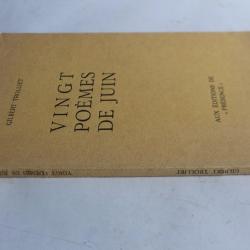 Gilbert TROLLIET envoi dédicace Vingt poèmes de Juin 1934