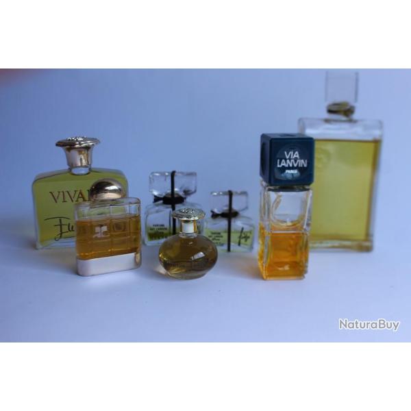 7 Anciens flacons � parfum pour collection