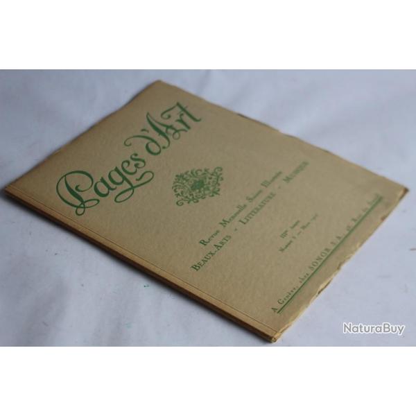 Revue illustr�e Pages d'Art Maurice BARRAUD n�3 Mars 1917 lithographie