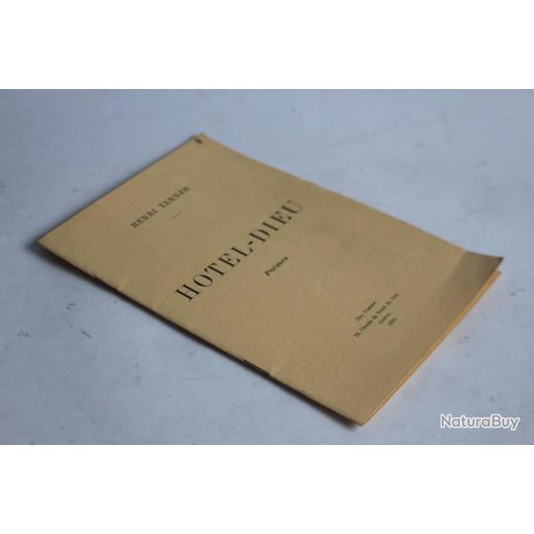 Henri Tanner ddicace Htel-Dieu Pomes 1955 Suisse