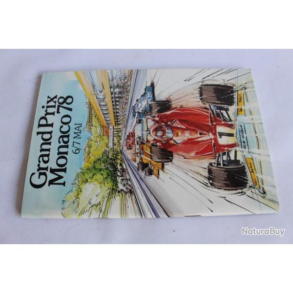 Programme 20e Grand Prix Monaco F3 Mai 1978 automobile