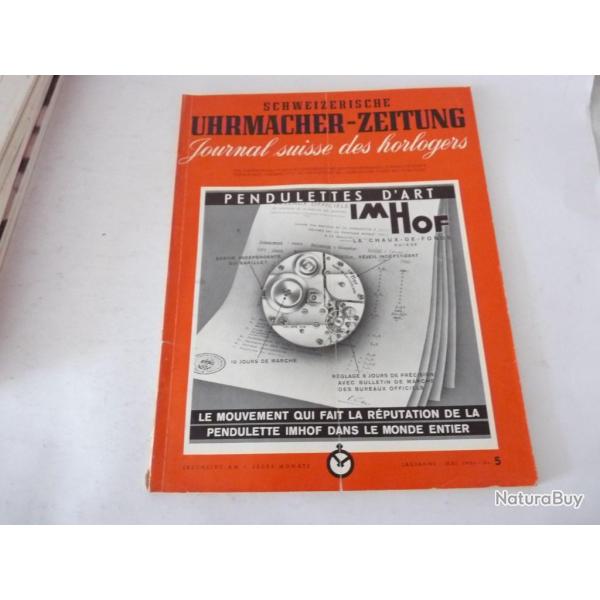 Journal Suisse des Horlogers Schweizerische Uhrmacher Zeitung  N�5 1954