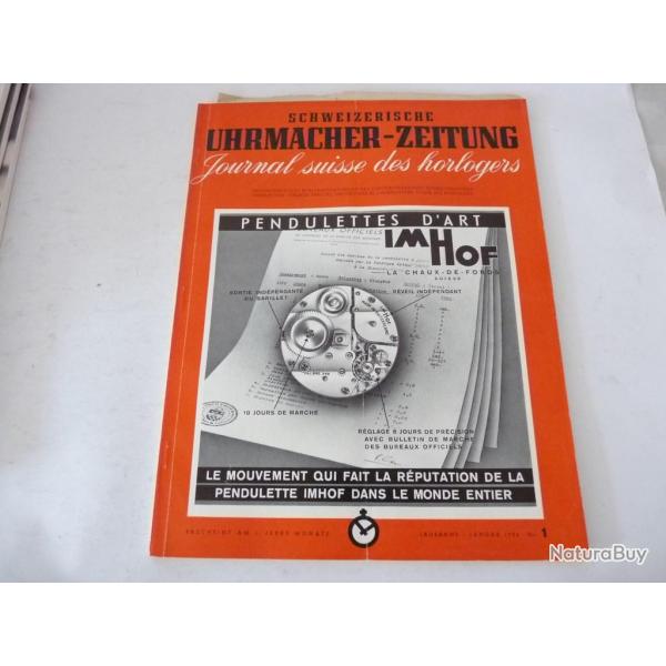 Journal Suisse des Horlogers Schweizerische Uhrmacher Zeitung  N�1 1954