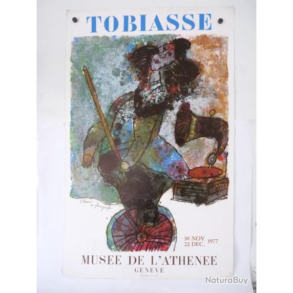 Affiche originale Tho TOBIASSE 1977  L'homme au phonographe