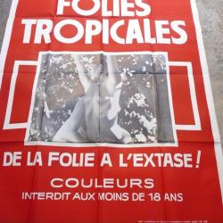 Affiche film érotique Folies Tropicales 1981 cinéma