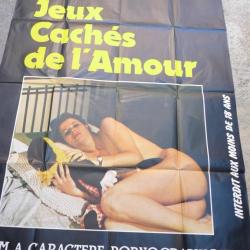 Affiche film érotique Les Jeux Cachés de l'amour 1981 cinéma