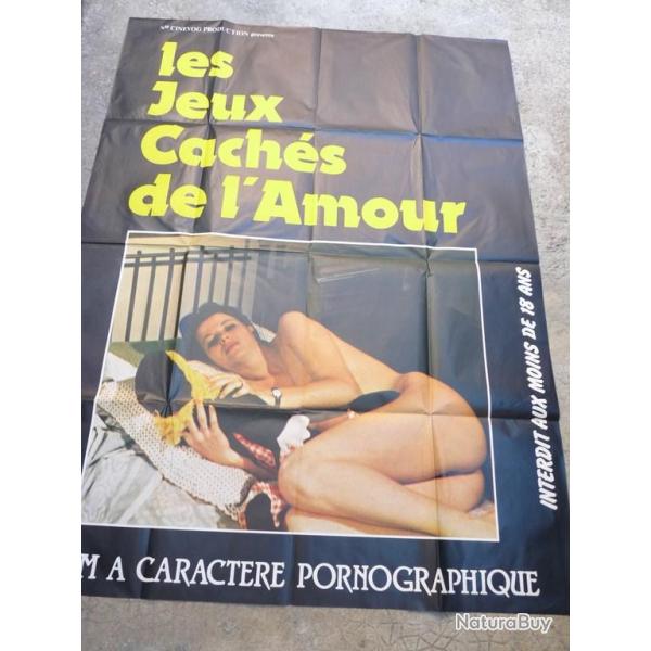 Affiche film �rotique Les Jeux Cach�s de l'amour 1981 cin�ma