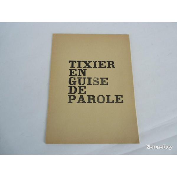 Portfolio En guise de parole Jean-Max Tixier