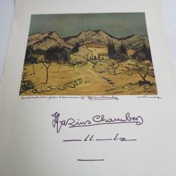 Affiche signée par Marius Andre Chambaz 1975 peintre