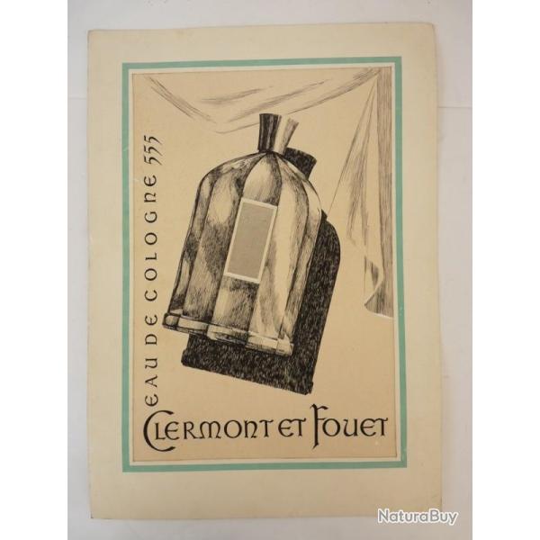 Dessin original publicit� Eau de Cologne 555 Clermont Et Fouet