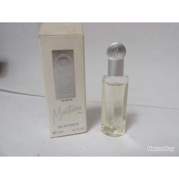 Flacon de parfum miniature �chantillon Eau d'argent MONTANA