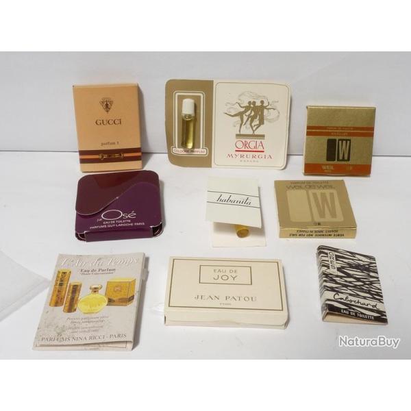 �chantillons de parfum tube GUCCI JEAN PATOU ORGIA miniature