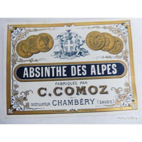 �tiquette absinthe bistrot alcool