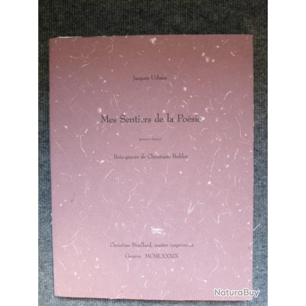 Mes Sentiers de la Posie J. URBAIN C. BUHLER 1989