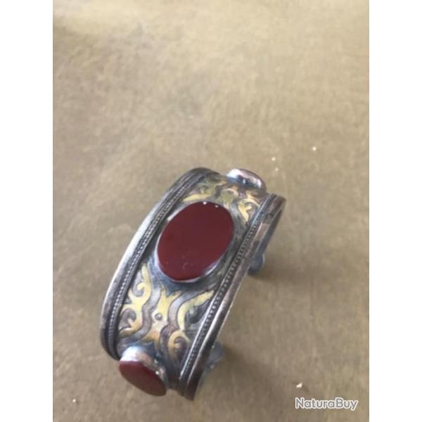 Bracelet turkm�ne cornalines sur argent 925