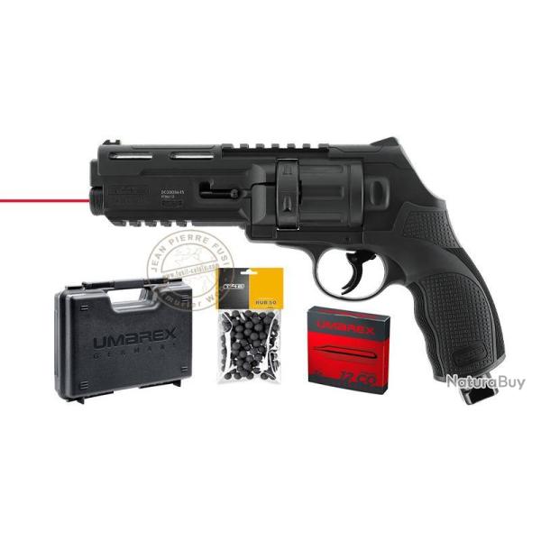 Pack revolver CO2 � balles de caoutchouc T4E - TR 50 Laser Gen2 - Cal.50 (13 Joules max)