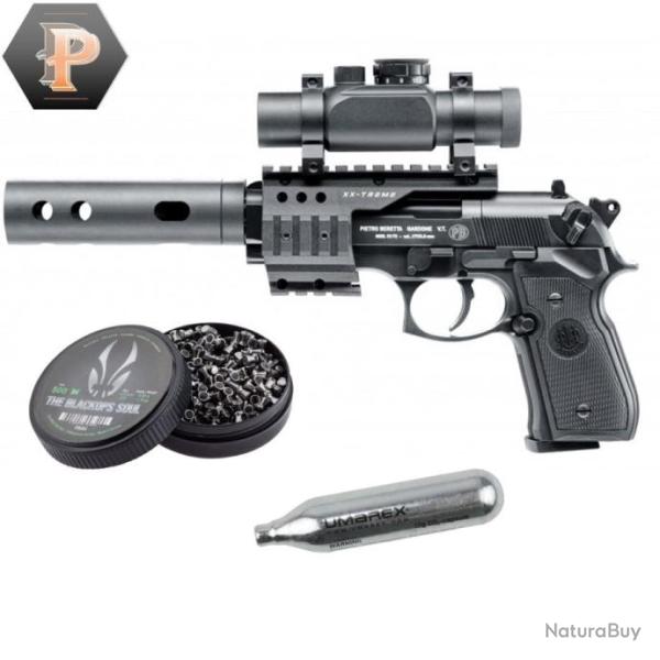 Pistolet Beretta M 92 FS XX-TREME CO2 cal 4.5mm + plombs + capsules