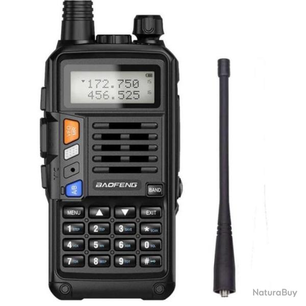 Talkie Walkie BaoFeng UV-S9 Plus Rechargeable Batterie 2800 mAh Port�e 8-10KM VHF/UHF Dual Bande