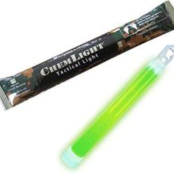 B&acirc;ton lumineux ChemLight&reg; 15 cm - 12 heures vert
