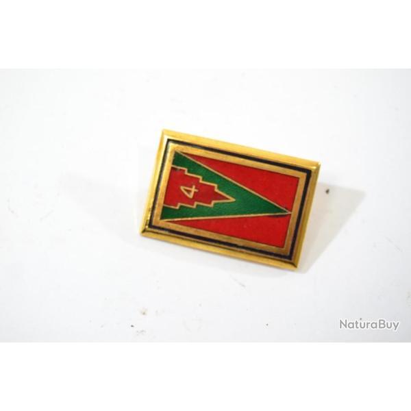 Insigne 4e Division d'Infanterie 4 DI, Arthus Bertrand Paris, �mail, dos lisse embouti, bol�ro eping