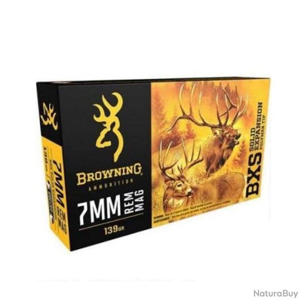 Cartouches Browning BXS 139 gr - Cal. 7 mm REM - 7 RM / Par 3