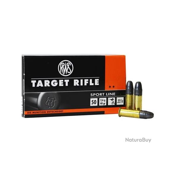 Munitions RWS calibre 22LR Target Rifle 40gr - 2.6g x50