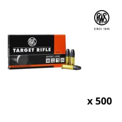 Munitions RWS calibre 22LR Target Rifle 40gr - 2.6g x500 